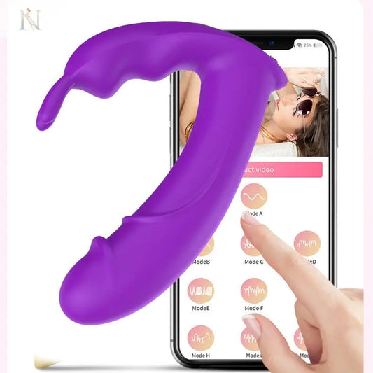 App-Controlled Dual-Ended Vibrator with Clitoral and G-Spot Stimulation cj