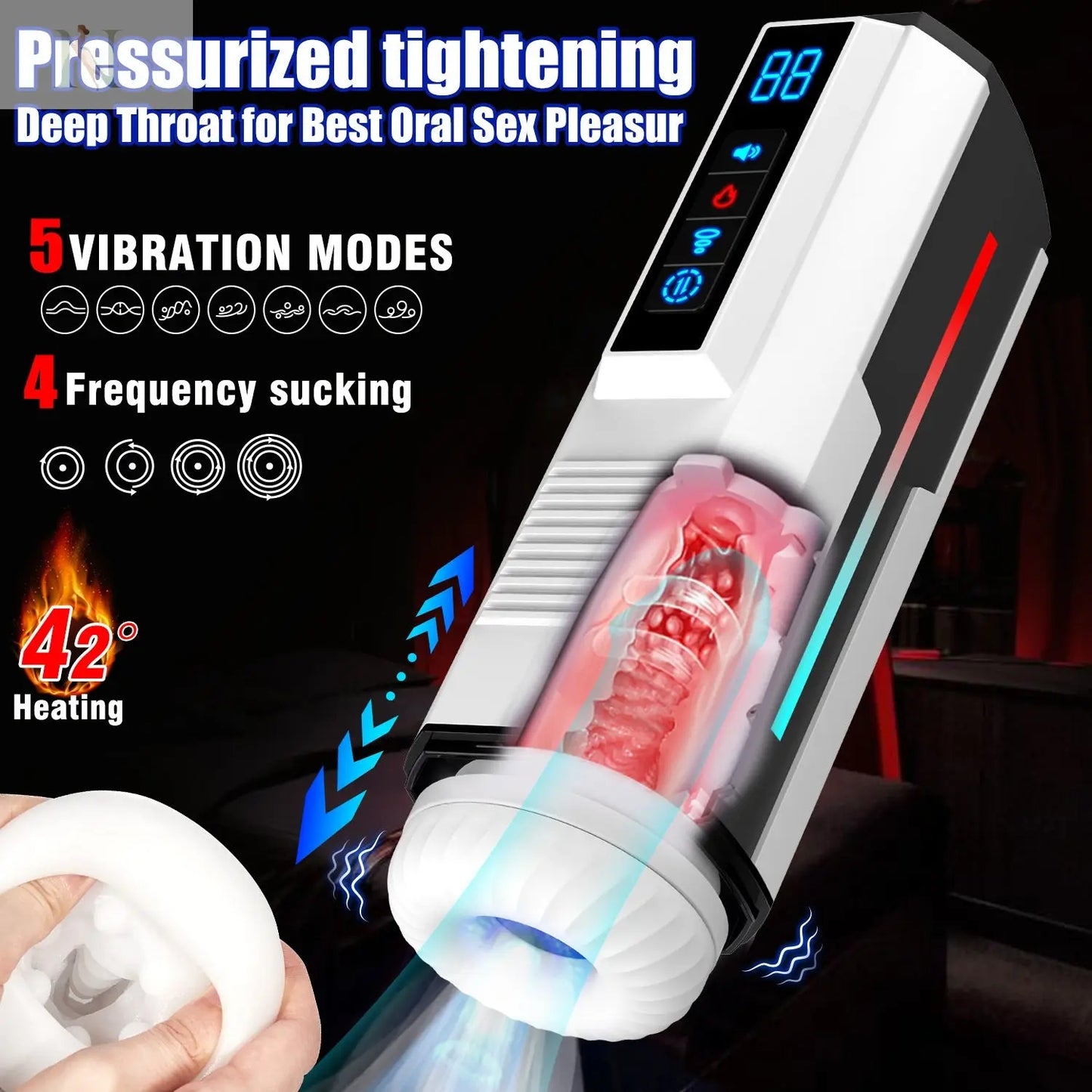 Automatic Male Masturbator – Suction, Vibration & Heating cj
