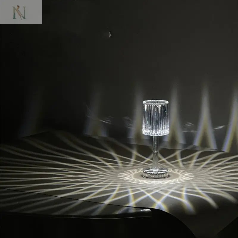 Diamond Crystal LED Table Lamp – Bedside Ambient Light for Bedroom or Bar null