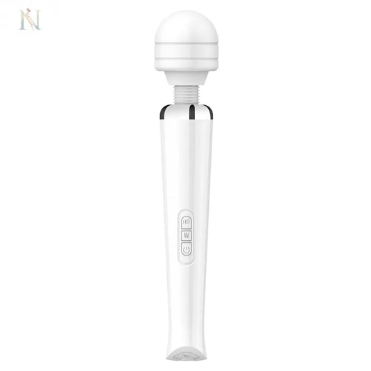 --Loving Joy Rechargeable Magic Wand Vibrator White-