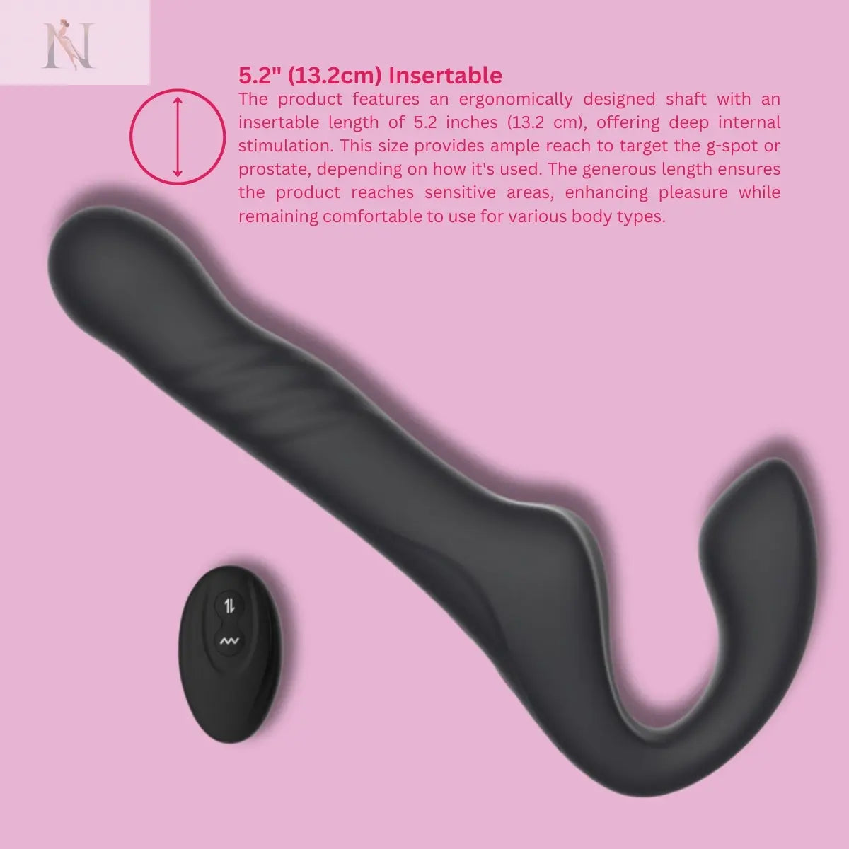 -9-Mina Surge Remote Thrusting & Vibrating Strapless Strap On-9