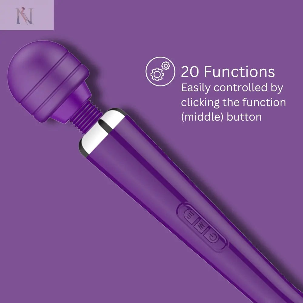 -3-Loving Joy Rechargeable Magic Wand Vibrator Purple-3