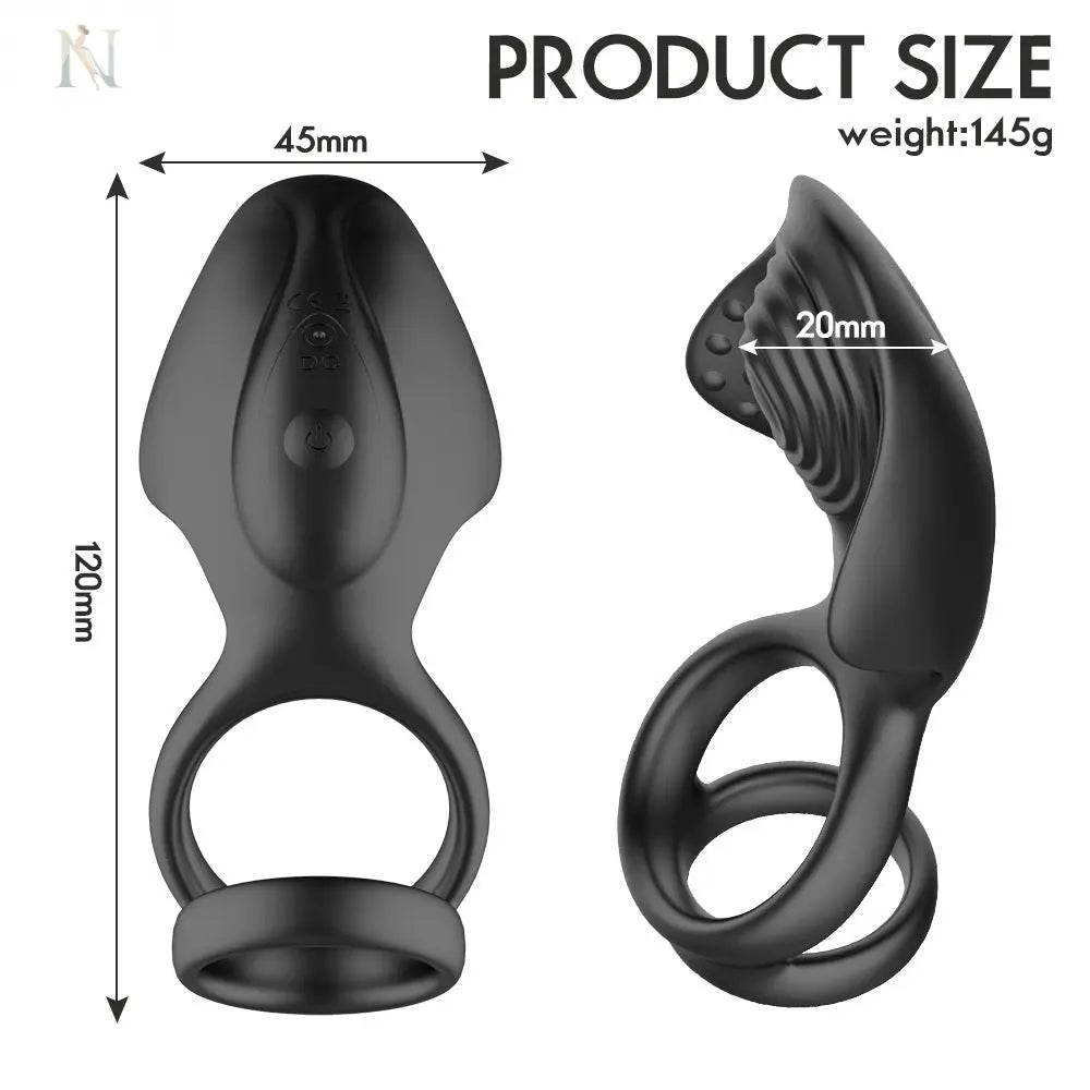 Rechargeable Vibrating Cock Ring – Flexible Fit with Remote Control null