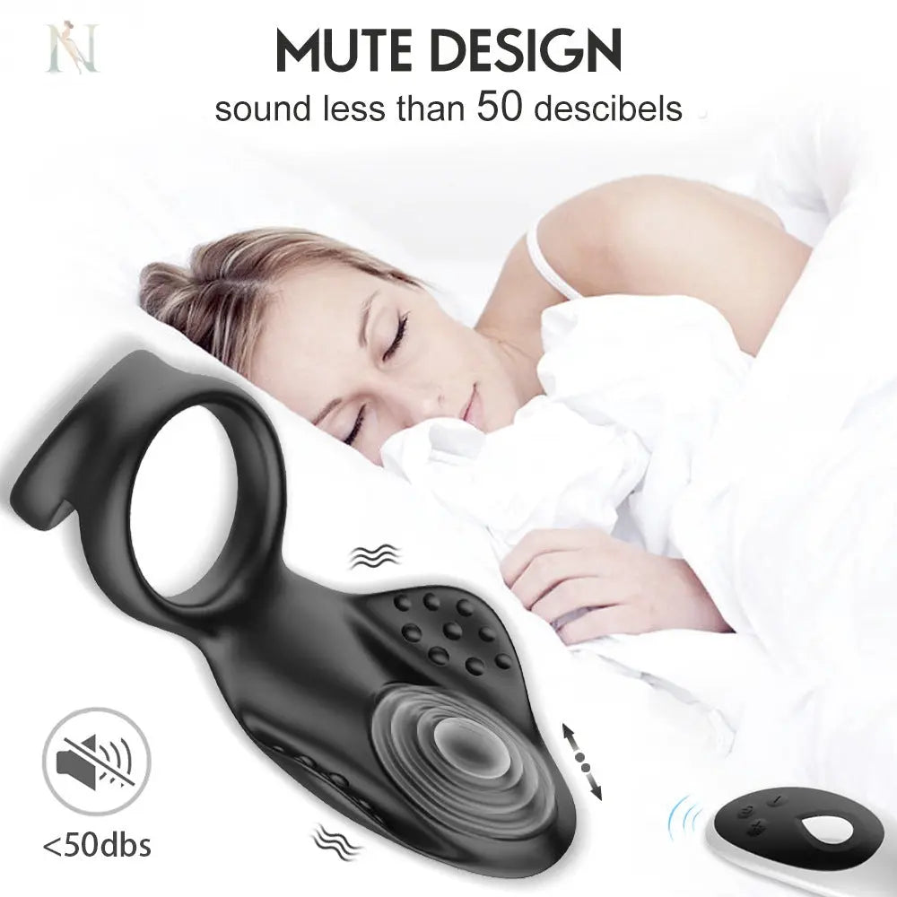 Rechargeable Vibrating Cock Ring – Flexible Fit with Remote Control null