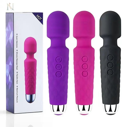 Rechargeable Wand Vibrator – 18-Speed Full Body Massager for Muscle & Personal Use cj