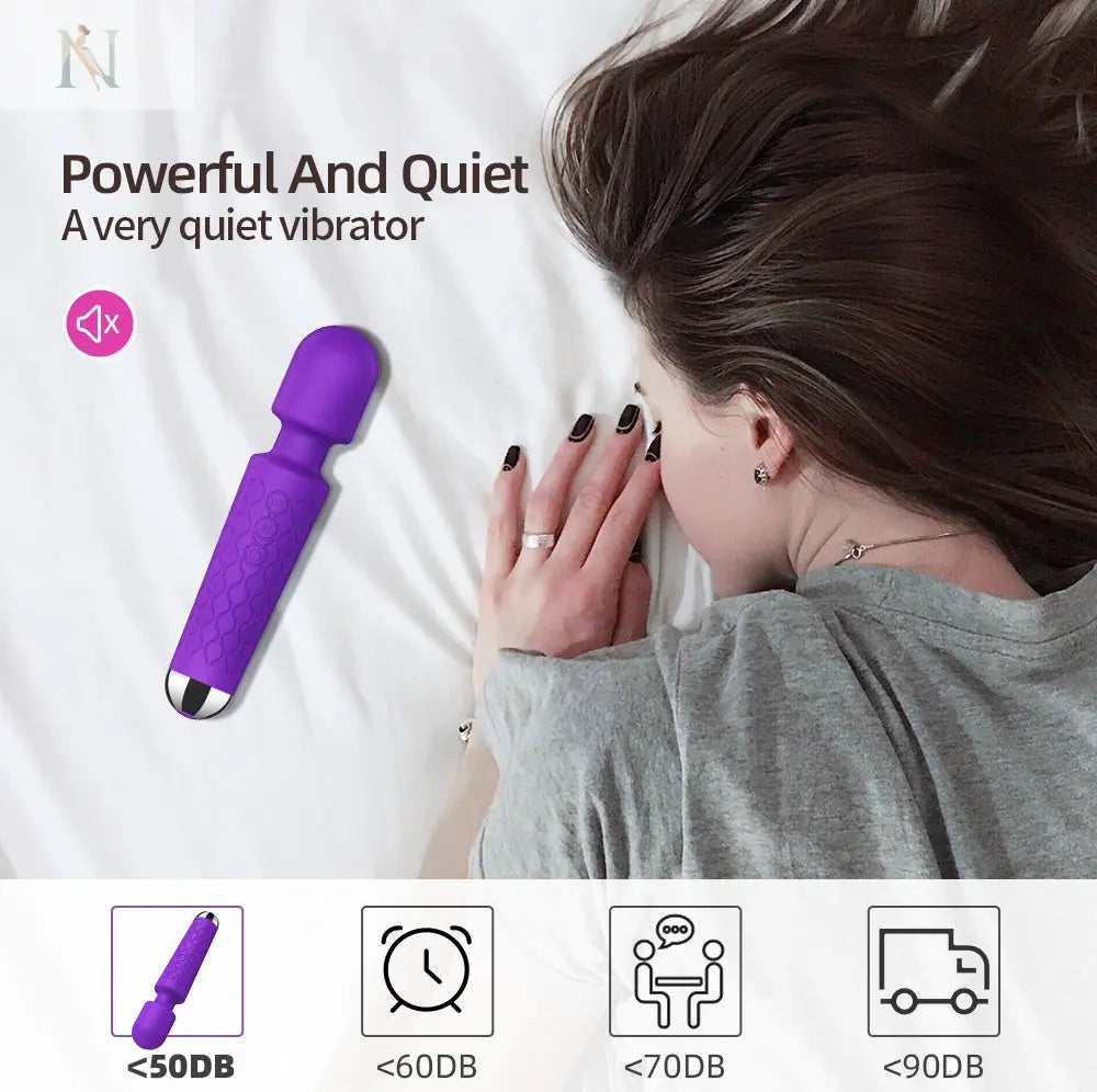 Rechargeable Wand Vibrator – 18-Speed Full Body Massager for Muscle & Personal Use cj