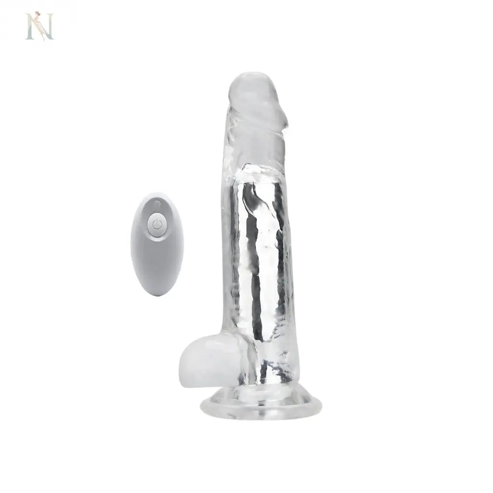 Remote Controlled 8" Vibrating Dildo – USB Rechargeable - Nudirra