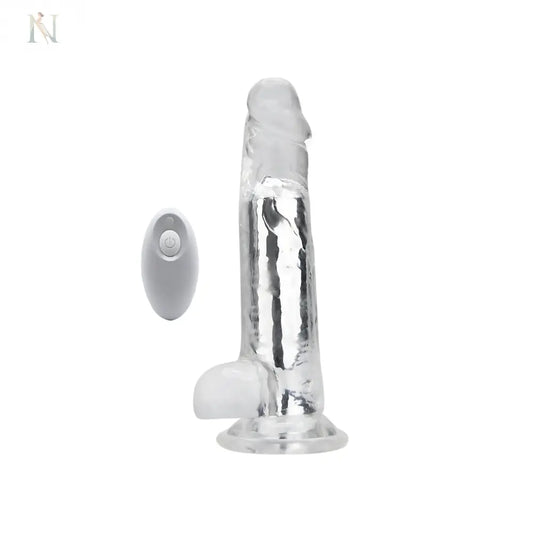Remote Controlled 8" Vibrating Dildo – USB Rechargeable - Nudirra