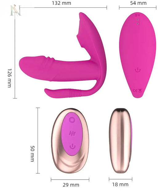 Remote-Controlled Dual Motor Vibrator – Wearable, Waterproof & Rechargeable cj