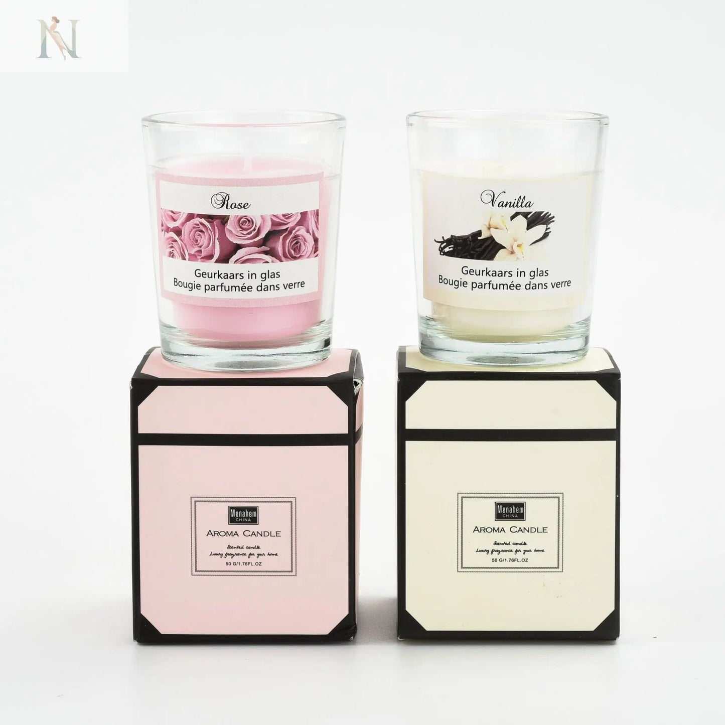 Romantic Glass Soy Wax Candle – Plant-Based Aromatherapy Gift null