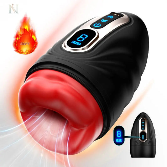 Smart Thrusting Masturbation Cup – Heated Vibration with Oral-Like Texture cj