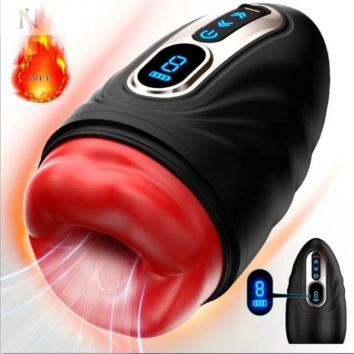 Smart Thrusting Masturbation Cup – Heated Vibration with Oral-Like Texture cj