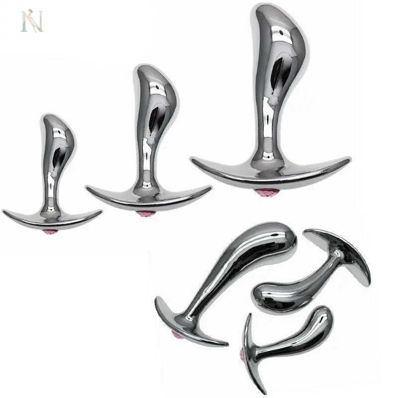 Stainless Steel Anal Plug Set – 3 Size Options (S/M/L) cj