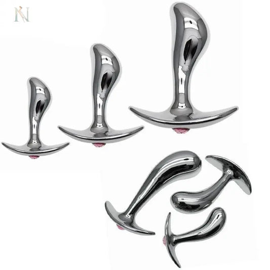 Stainless Steel Anal Plug Set – 3 Size Options (S/M/L) cj