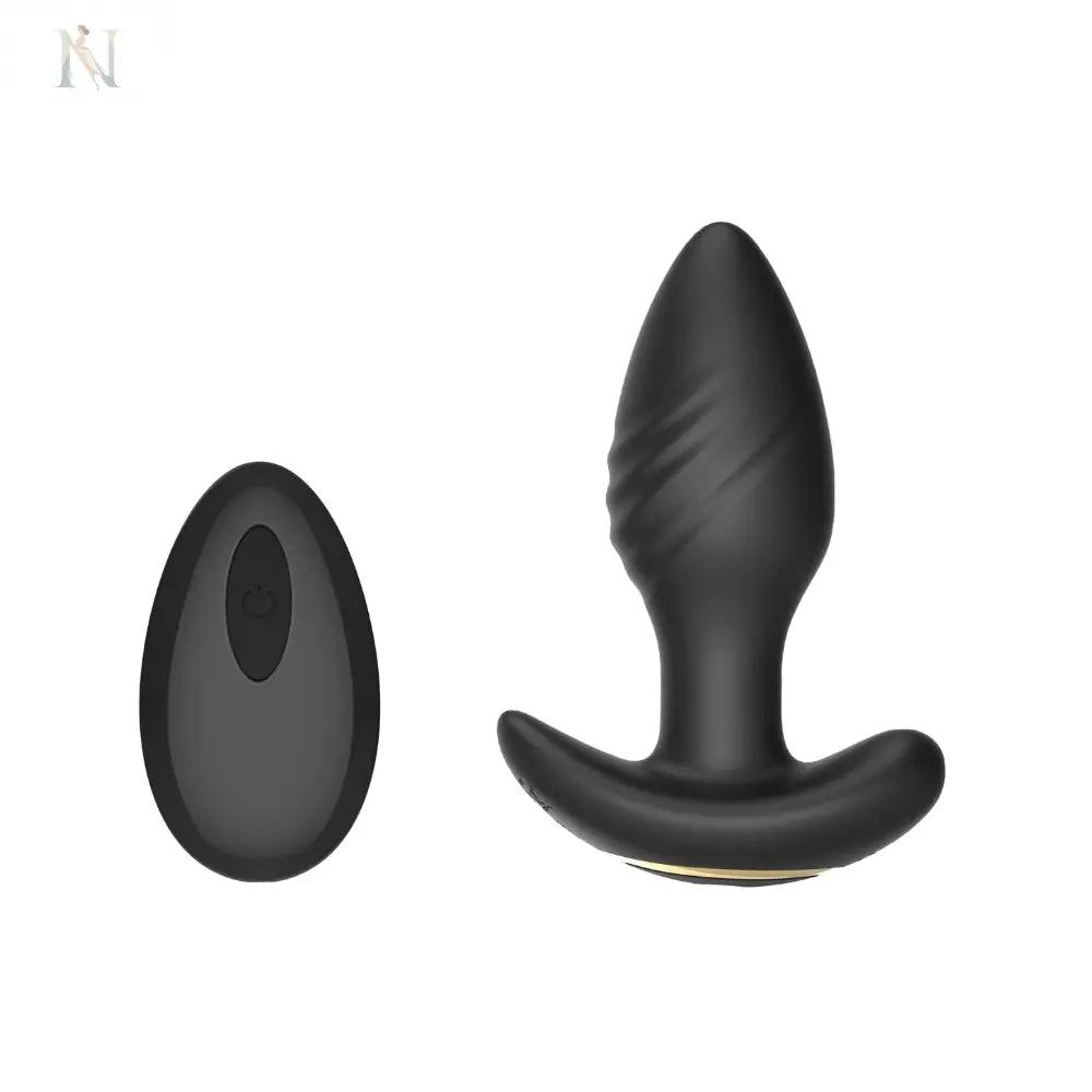 --Toosh Remote Controlled Silicone Rotating & Vibrating Butt Plug-