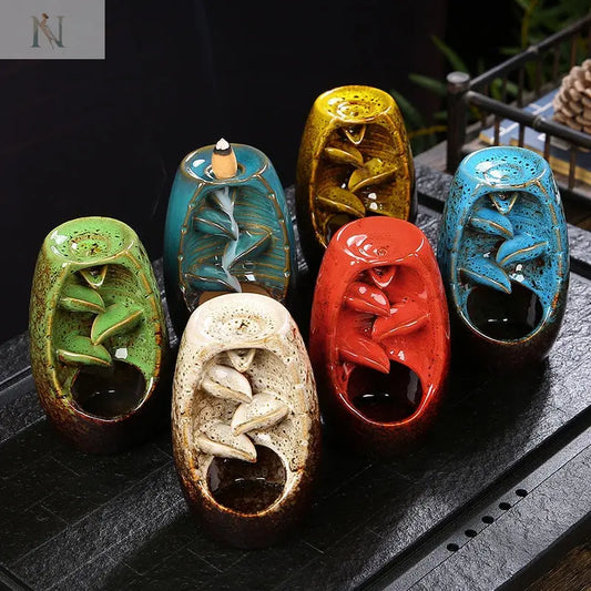 Zen Ceramic Reflux Incense Burner – Taoist Aromatherapy Decor null