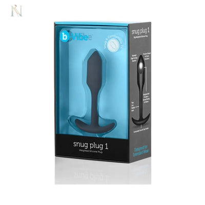 b-Vibe Snug Plug 1 Weighted Silicone Anal Plug Black b-Vibe